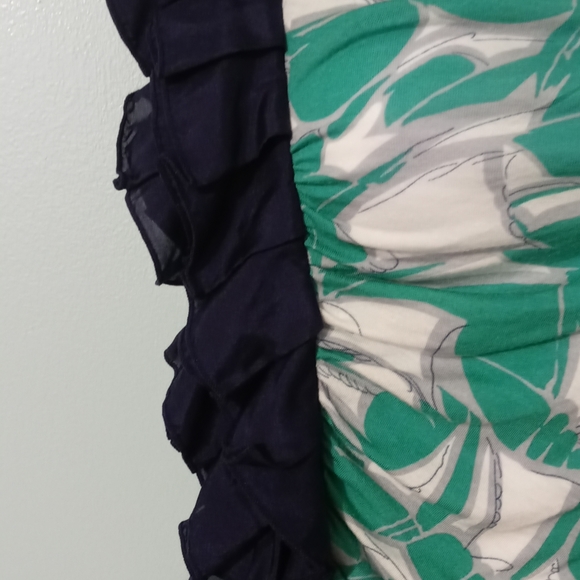 Little Yellow Button Blouse Size Large Multi Color Sleeveless Soft Stretch - Picture 7 of 12